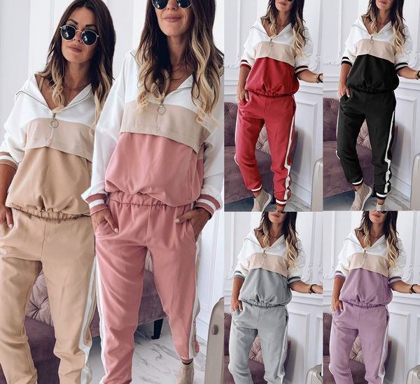 6 colors womens two piece set colorblock fashion sweater pants long sleeves trousers womens casual suit tracksuits hooded hoodie s-3xl, White
6 colors womens two piece set colorblock fashion sweater pants long sleeves trousers womens casual suit tracksuits hooded hoodie s-3xl, White