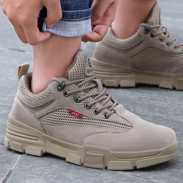 new breathable men's safety shoes boots light non-slip steel toe cap indestructible work shoes puncture resistant casual sneaker, Black
new breathable men's safety shoes boots light non-slip steel toe cap indestructible work shoes puncture resistant casual sneaker, Black