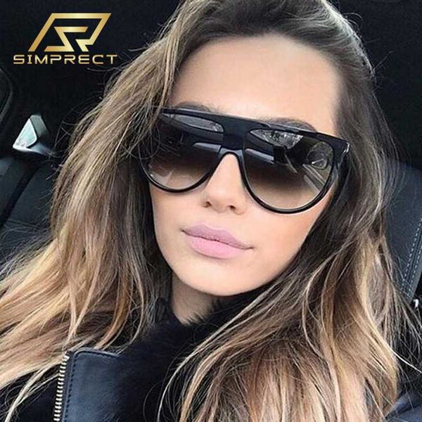 simprect fashion oversized sunglasses women 2020 gradient vintage shades for women designer sun glasses for, White;black
simprect fashion oversized sunglasses women 2020 gradient vintage shades for women designer sun glasses for, White;black