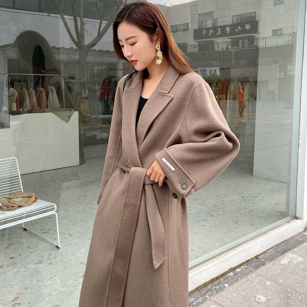 2020 new autumn winter double-sided cashmere coat long hepburn style wool coat single breasted slim solid womens coats l139, Black
2020 new autumn winter double-sided cashmere coat long hepburn style wool coat single breasted slim solid womens coats l139, Black
