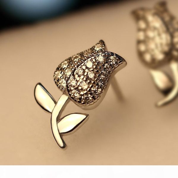fashion rose style earring genuine 925 sterling silver 5a clear zircon cz engagement wedding stud earrings for women gift, Golden;silver
fashion rose style earring genuine 925 sterling silver 5a clear zircon cz engagement wedding stud earrings for women gift, Golden;silver