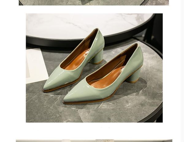 2020 spring and autumn with new style fashion high heel coarse heel pointed end women's shoes@mqwbh9888, Black
2020 spring and autumn with new style fashion high heel coarse heel pointed end women's shoes@mqwbh9888, Black