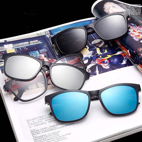 new fashion 5 lenes magnet sunglasses clip magnetic clip on sunglasses men polarized clips multipurpose myopia glasses, White;black
new fashion 5 lenes magnet sunglasses clip magnetic clip on sunglasses men polarized clips multipurpose myopia glasses, White;black