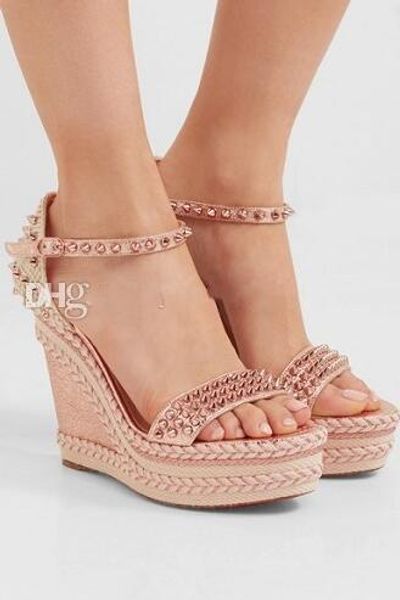 summer style red soles shoes high heels for women red bottom chocazeppa wedge flat shoes flatform sandals with silver-tone studs gladiator s, Black
summer style red soles shoes high heels for women red bottom chocazeppa wedge flat shoes flatform sandals with silver-tone studs gladiator s, Black