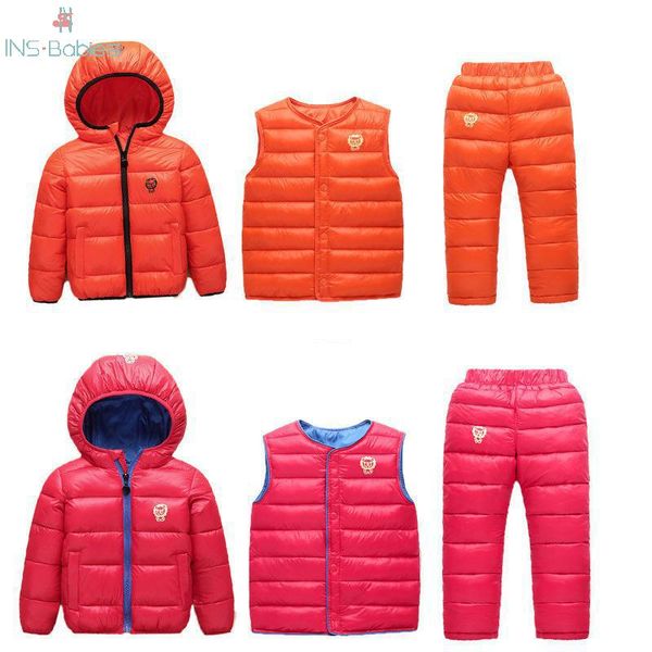 3pcs autumn and winter baby girls clothes children down cotton suit winter coat for girls outwear children's jacket set for boys, White
3pcs autumn and winter baby girls clothes children down cotton suit winter coat for girls outwear children's jacket set for boys, White