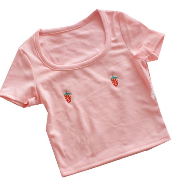 women cotton t-shirt strawberry cute short sleeve fashion femme pink patchwork streetwear summer cool new 2020, White
women cotton t-shirt strawberry cute short sleeve fashion femme pink patchwork streetwear summer cool new 2020, White