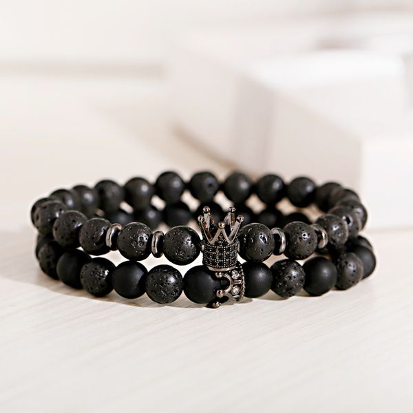 2020 charm crown bracelet set bracelet homme trendy classic stone beaded pulsera hombre, Black
2020 charm crown bracelet set bracelet homme trendy classic stone beaded pulsera hombre, Black