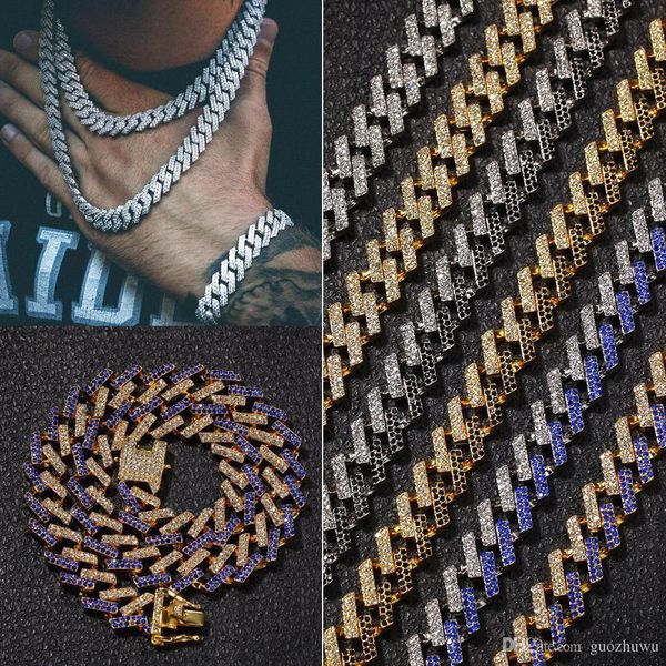 15mm 6 colors luxury designer gold silver hip hop bling diamond cuban link chain necklace for men miami rapper bijoux mens chains jewelry
15mm 6 colors luxury designer gold silver hip hop bling diamond cuban link chain necklace for men miami rapper bijoux mens chains jewelry