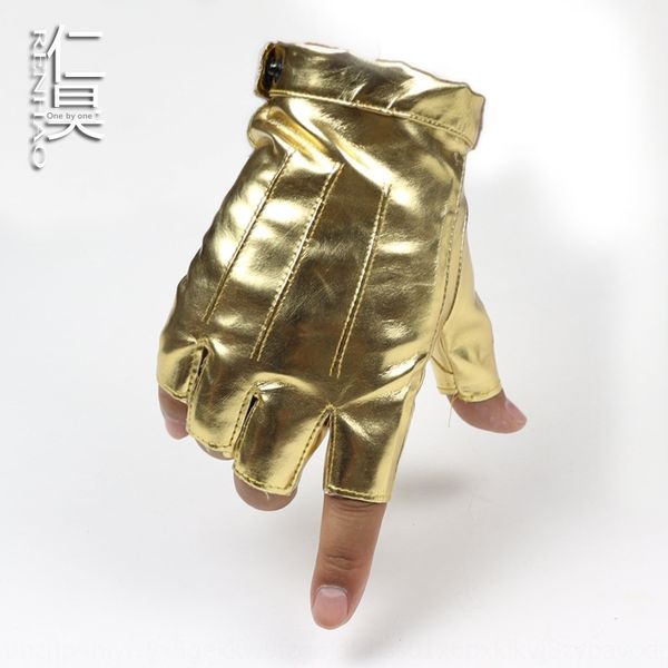 men's three-way rib leather half finger gloves street thin pu nightclub women's dance dance gloves, Black
men's three-way rib leather half finger gloves street thin pu nightclub women's dance dance gloves, Black