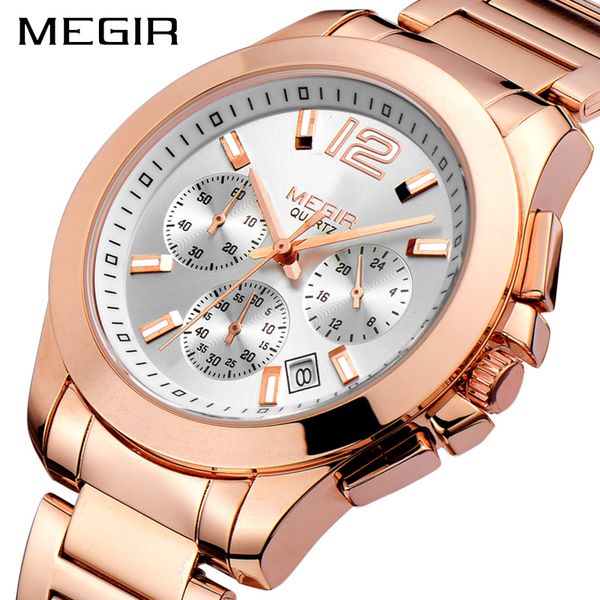 creative megir sport watch men rose gold chronograph quartz men wrist watches clock relogio masculino, Slivery;brown
creative megir sport watch men rose gold chronograph quartz men wrist watches clock relogio masculino, Slivery;brown
