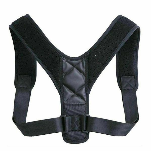 back support men women wellness adjustable belt ergonomic lumbar body brace posture corrector stretchable shoulder office soft, Black;blue
back support men women wellness adjustable belt ergonomic lumbar body brace posture corrector stretchable shoulder office soft, Black;blue