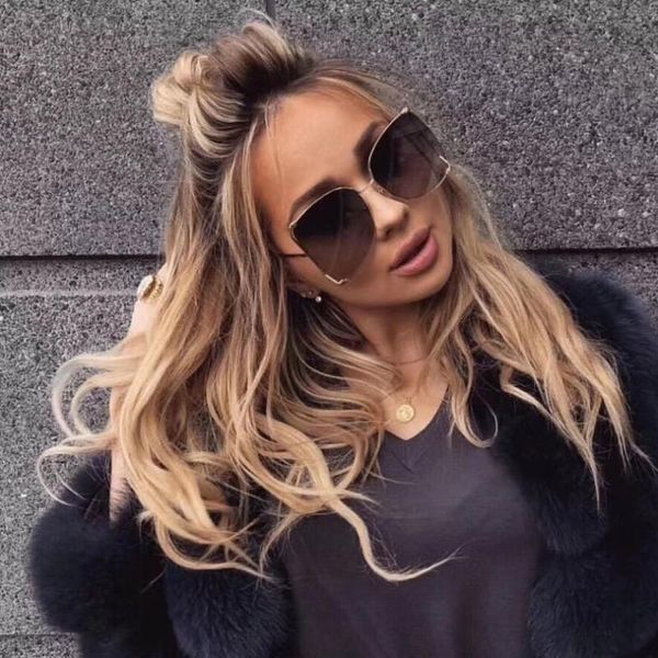 square metal women sunglasses gradient lens fashion oversize lady sunglasses, White;black
square metal women sunglasses gradient lens fashion oversize lady sunglasses, White;black
