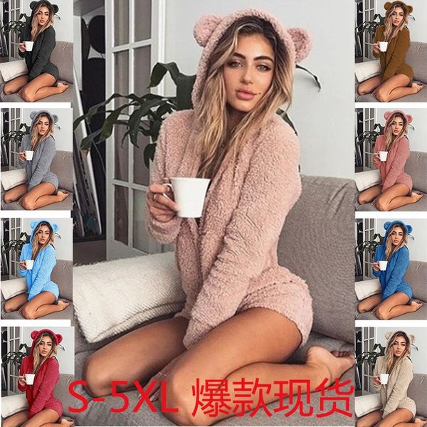 2019 autumn and winter 2019 autumn and winter hooded plush jumpsuit hooded long sleeve plush jumpsuit, Black
2019 autumn and winter 2019 autumn and winter hooded plush jumpsuit hooded long sleeve plush jumpsuit, Black