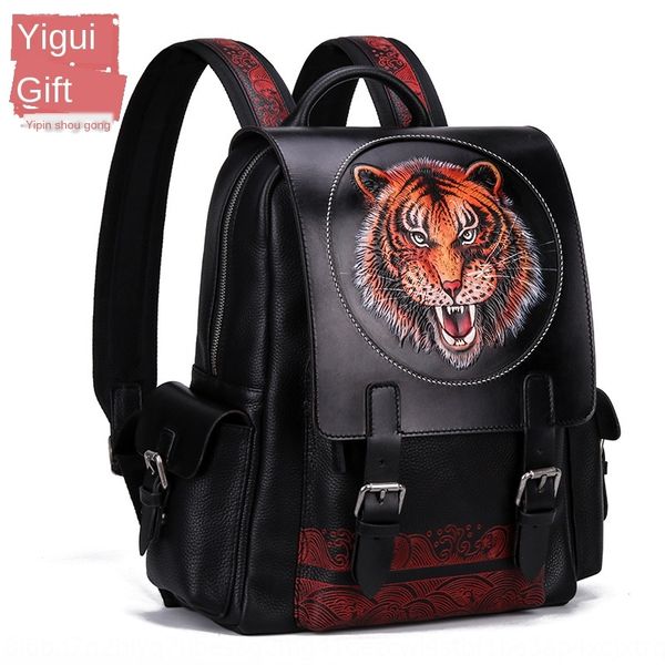 new backpackbackpack tiger head handmade leather carved backpack layer cowhide chinese style all-matchstyle leather big bag
new backpackbackpack tiger head handmade leather carved backpack layer cowhide chinese style all-matchstyle leather big bag