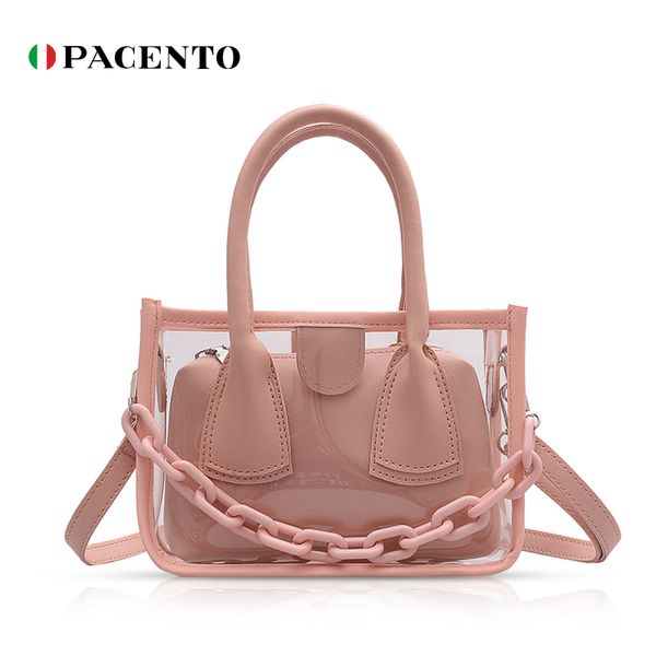 pacento crossbody bags for women 2020 pvc transparent jelly bags handbag with chain handle ladies hand bag set
pacento crossbody bags for women 2020 pvc transparent jelly bags handbag with chain handle ladies hand bag set