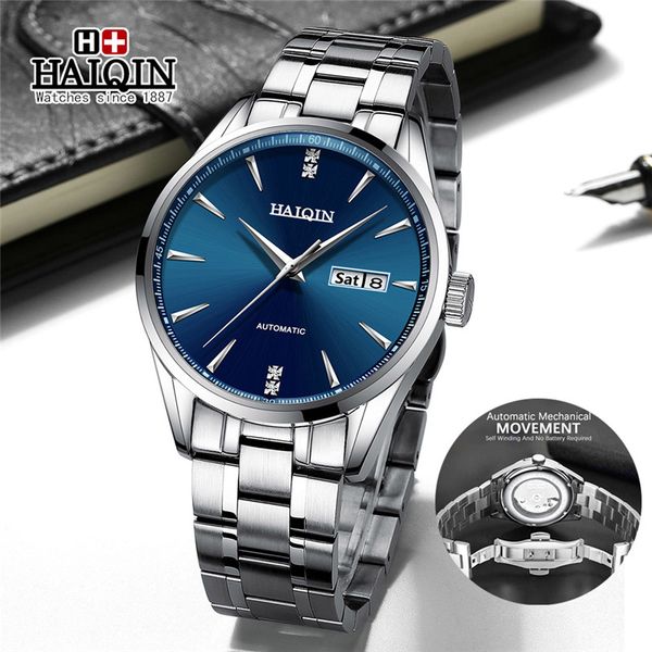 haiqin 2020 new mens watches fashion automatic watch men full steel mechanical waterproof clock reloj hombres, Slivery;brown
haiqin 2020 new mens watches fashion automatic watch men full steel mechanical waterproof clock reloj hombres, Slivery;brown