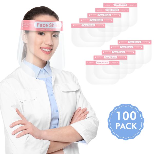 100 Pcs Pink Safety Face Shield Reusable Full Face Transparent Breathable Visor Windproof Dustproof Hat Shield Protect EyesPink
100 Pcs Pink Safety Face Shield Reusable Full Face Transparent Breathable Visor Windproof Dustproof Hat Shield Protect EyesPink