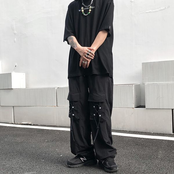 men's pants uncledonjm knee string pocket harem fashion drawstring ankle banded couple's hip hop trousers t2-a043, Black
men's pants uncledonjm knee string pocket harem fashion drawstring ankle banded couple's hip hop trousers t2-a043, Black