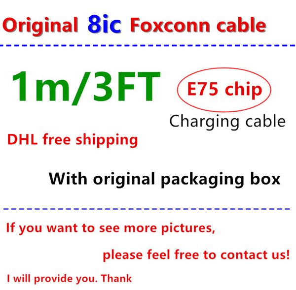 data usb cable fast charging 100% genuine original 1m/3ft 8ic e75 chip for foxconn ix xs max 8 7 with package dhl ing, Silver
data usb cable fast charging 100% genuine original 1m/3ft 8ic e75 chip for foxconn ix xs max 8 7 with package dhl ing, Silver