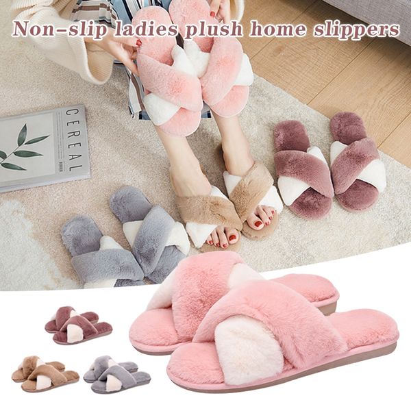home indoor shoes warm open toe slippers soft plush anti-slip for womens winter -opk, Black
home indoor shoes warm open toe slippers soft plush anti-slip for womens winter -opk, Black
