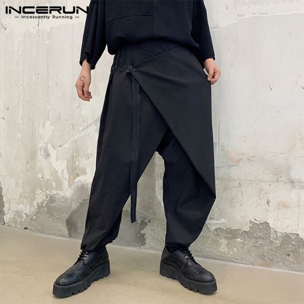 men harem pants solid punk style streetwear loose joggers irregular trousers men elastic waist casual long pants s-5xl incerun, Black
men harem pants solid punk style streetwear loose joggers irregular trousers men elastic waist casual long pants s-5xl incerun, Black