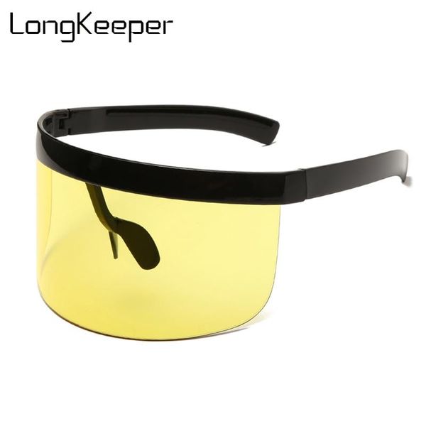 fashion sunglasses women men brand design shield visor sun glasses female male flat big frame windproof glasses uv400, White;black
fashion sunglasses women men brand design shield visor sun glasses female male flat big frame windproof glasses uv400, White;black