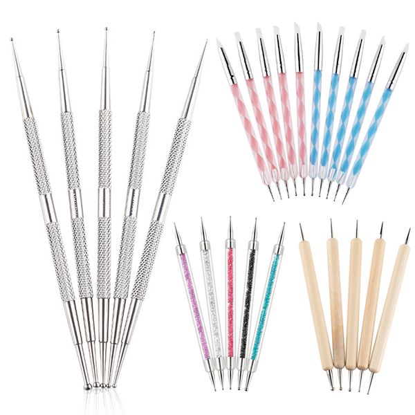 5pcs set nail art dotting pen uv gel painting acrylic handle rhinestones crystal 2 way brush salon decoration manicure tools kit
5pcs set nail art dotting pen uv gel painting acrylic handle rhinestones crystal 2 way brush salon decoration manicure tools kit