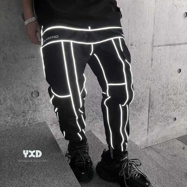 mens fashion brand loose reflective track pants man streetwear hip hop pants joggers men sweatpant sport trousers, Black
mens fashion brand loose reflective track pants man streetwear hip hop pants joggers men sweatpant sport trousers, Black