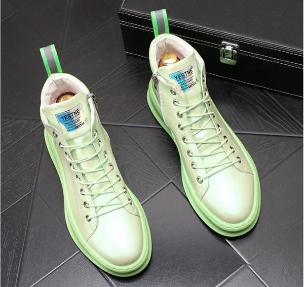 2020 new fashion men fluorescent green casual high shoes flats male designer sneakers loafers shoes zapatos hombre, Black
2020 new fashion men fluorescent green casual high shoes flats male designer sneakers loafers shoes zapatos hombre, Black