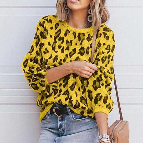 women's sweaters yellow leopard print sweatshirt oversized korean women pullover round neck long sleeve female warm, White;black
women's sweaters yellow leopard print sweatshirt oversized korean women pullover round neck long sleeve female warm, White;black