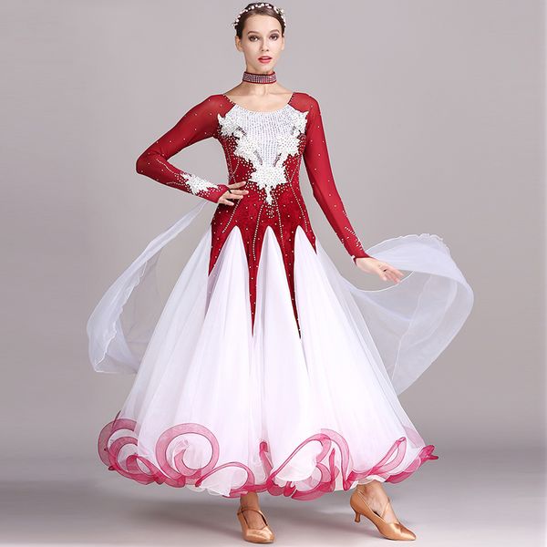 stage wear black rhinestones ballroom dance competition dress standard dresses modern costume waltz luminous costumes, Black;red
stage wear black rhinestones ballroom dance competition dress standard dresses modern costume waltz luminous costumes, Black;red