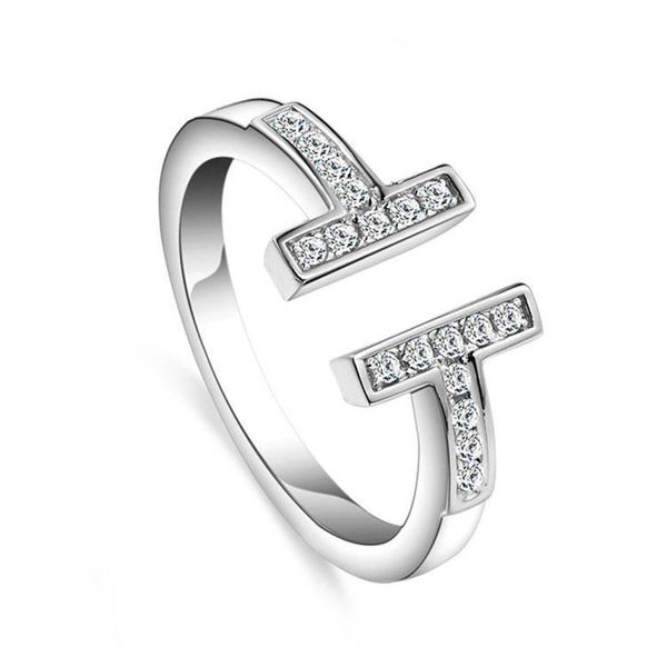 dhl fashion bling bling diamond rings double t letter rings 925 silver women open ring jewelry
dhl fashion bling bling diamond rings double t letter rings 925 silver women open ring jewelry