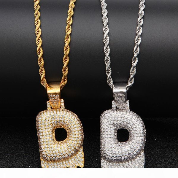 a-z пользовательское имя bubble письмо ожерелье с 24inch rope chain золото серебро цирконий hip hop jewelry drop доставка, Silver
a-z пользовательское имя bubble письмо ожерелье с 24inch rope chain золото серебро цирконий hip hop jewelry drop доставка, Silver