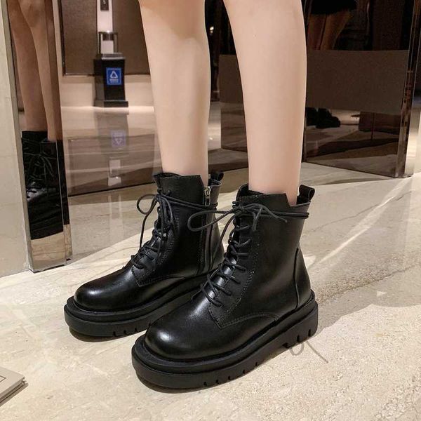 round toe woman flat boots booties ladies lace up shoes platform luxury designer boots-women low autumn rock fashion mid, Black
round toe woman flat boots booties ladies lace up shoes platform luxury designer boots-women low autumn rock fashion mid, Black