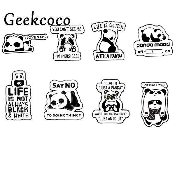 20pcs/lot j1380 geekcoco simple style panda enamel pin cartoon lapel pins badge button pin denim coat punk brooch gift, Gray
20pcs/lot j1380 geekcoco simple style panda enamel pin cartoon lapel pins badge button pin denim coat punk brooch gift, Gray