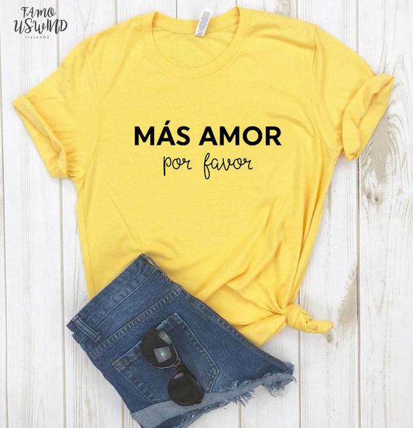 100% cotton mas amor por favor women tshirt cotton casual street funny t shirt for lady yong girl tee hipster 6, White
100% cotton mas amor por favor women tshirt cotton casual street funny t shirt for lady yong girl tee hipster 6, White