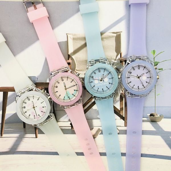 new luminous korean children's jelly quartz watch luminous creative student watch women's fashion, Blue
new luminous korean children's jelly quartz watch luminous creative student watch women's fashion, Blue