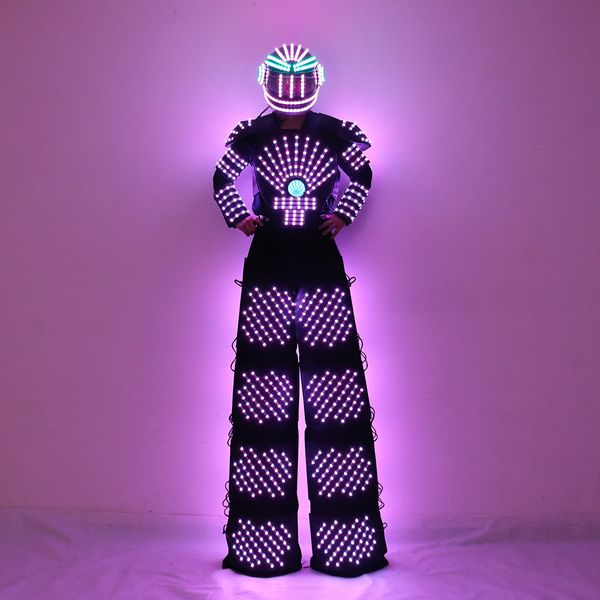 led light robot costume traje de robot jacket led helmet stilts walker suit clothing david guetta robot suit and laser gloves, Black;red
led light robot costume traje de robot jacket led helmet stilts walker suit clothing david guetta robot suit and laser gloves, Black;red