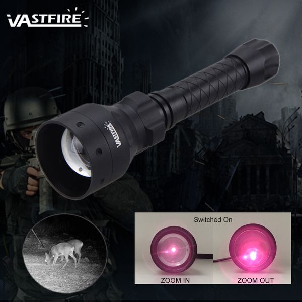 T50 400yards Zoomable Adjustable Ir Light Hunting Torch Black 850nm Ir Night Vision Illuminator Zoomable Infrared Hunting Light