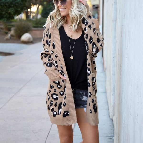2020 autumn and winter foreign trade new womens sweater european and american fashion three-color leopard sweater cardigan, White
2020 autumn and winter foreign trade new womens sweater european and american fashion three-color leopard sweater cardigan, White