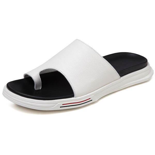mens slippers summer real leather sandals korean version personality thick-soled anti-skid slippers men trend flip-flops 38-44, Black
mens slippers summer real leather sandals korean version personality thick-soled anti-skid slippers men trend flip-flops 38-44, Black