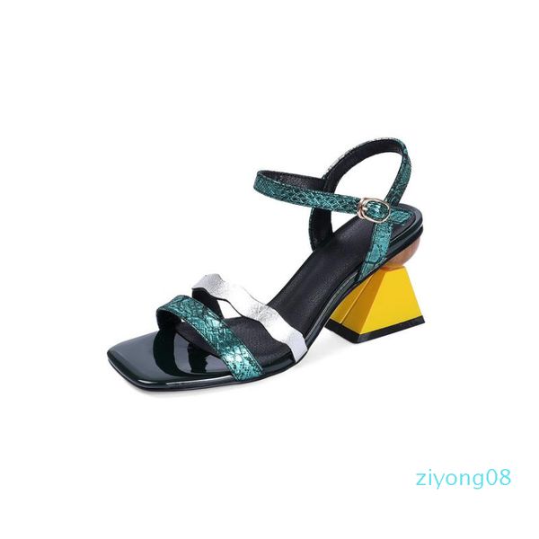 enmayer 2020 buckle strap pu mixed colors back strap summer party basic genuine leather womens sandals woman shoes size 34-39 z08, Black
enmayer 2020 buckle strap pu mixed colors back strap summer party basic genuine leather womens sandals woman shoes size 34-39 z08, Black