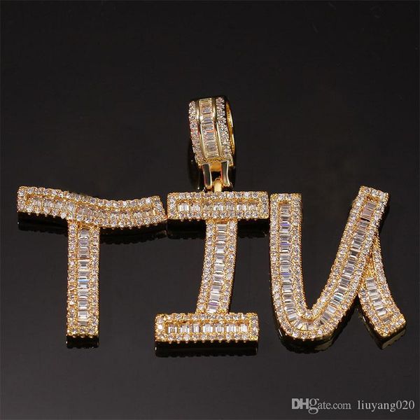custom name iced out baguette initials letters hip hop pendant chain gold silver bling zirconia men's jewelry
custom name iced out baguette initials letters hip hop pendant chain gold silver bling zirconia men's jewelry