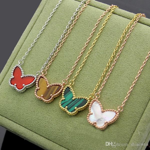 new arrive fashion lady brass 18k plated gold necklaces with lucky butterfly pendant tiger-eye onyx malachite carnelian mother of pearl, Silver
new arrive fashion lady brass 18k plated gold necklaces with lucky butterfly pendant tiger-eye onyx malachite carnelian mother of pearl, Silver