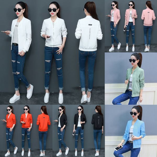 2020 new korean women's thin coat slim short autumn and spring all-match jacket baseball suit baseball suit loose top, Black;brown
2020 new korean women's thin coat slim short autumn and spring all-match jacket baseball suit baseball suit loose top, Black;brown