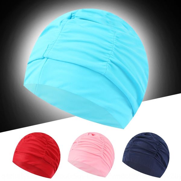 ladies fashion solid color pleated cloth comfortable long hair ear swimming cap protection spring swimming cap m610
ladies fashion solid color pleated cloth comfortable long hair ear swimming cap protection spring swimming cap m610