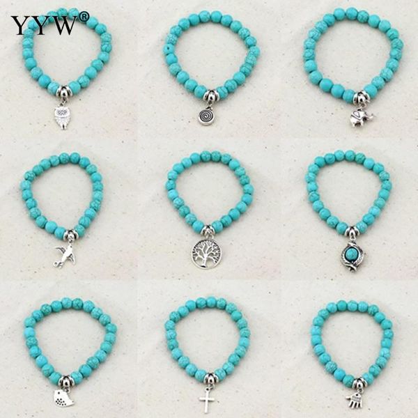 bracelets boho vintage turquoises bracelets for women men cross tree fish hand pendant charm & bangles fashion jewelry, Black
bracelets boho vintage turquoises bracelets for women men cross tree fish hand pendant charm & bangles fashion jewelry, Black