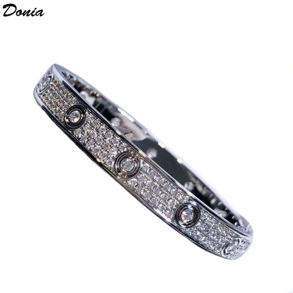 donia jewelry cardi round plating exaggerated luxury micro inlay three rows of zircon european and american fashion titanium steel, Black
donia jewelry cardi round plating exaggerated luxury micro inlay three rows of zircon european and american fashion titanium steel, Black