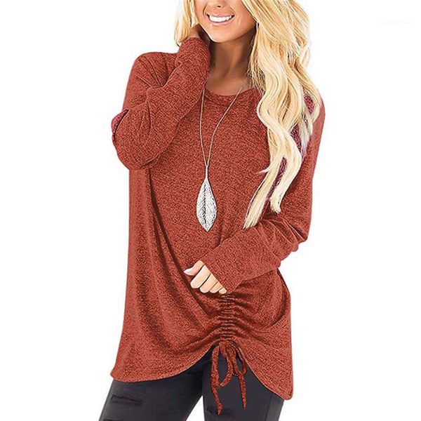 casual tshirt fashion crew neck drawstring famale loose solid color womens clothing women designer long, White
casual tshirt fashion crew neck drawstring famale loose solid color womens clothing women designer long, White