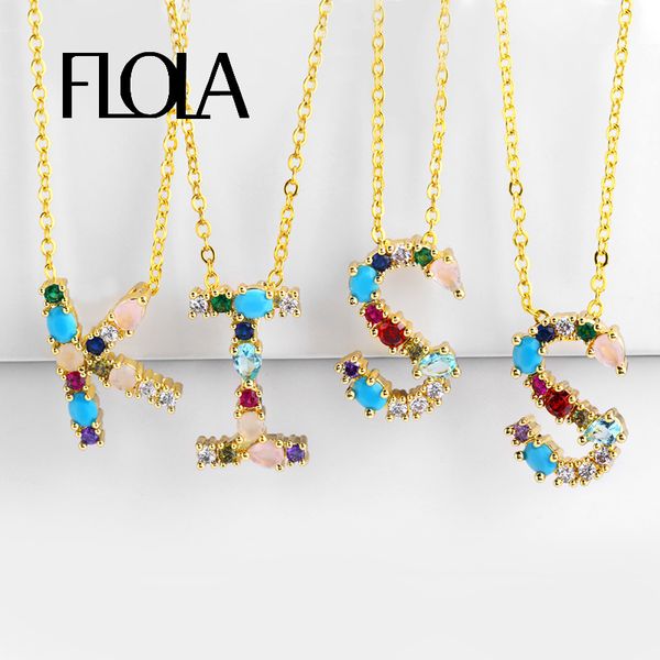 flola initial 26 letter necklace for women cz cubic zirconia name necklace multicolor fashion rainbow jewelry iniciales nkep25, Silver
flola initial 26 letter necklace for women cz cubic zirconia name necklace multicolor fashion rainbow jewelry iniciales nkep25, Silver
